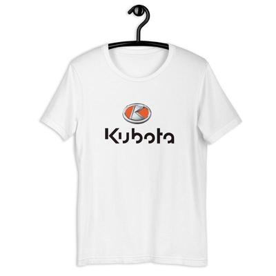 Kubota inspiriertes Traktor Logo Weißes T-Shirt S 5XL