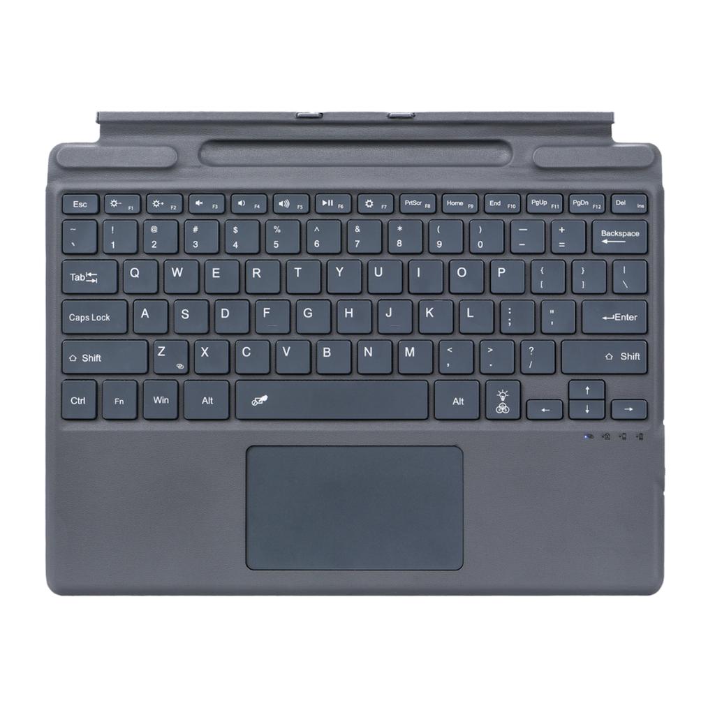 Kabelloses Split-Tastatur für Microsoft Surface Pro 3-10 LED-Hintergrundbeleuchtung 7-Farben-Touchpad für Windows 11 Scheren-Neu