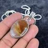 Montana Agate Gemstone Handmade 925 Sterling Silver Jewelry Pendant 1.93" M-2939