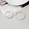 Design Geometric Round Spiral Pearl Earrings, Exaggerated Atmosphere Fashion Rice Bead Circle Earrings