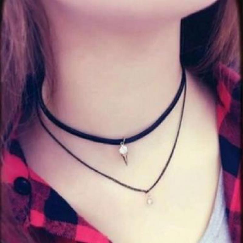New Punk Minimalist Infinity Luck 8 Cross Leaf Pendants Necklaces For Women Jewelry Clavicle Chain Collier