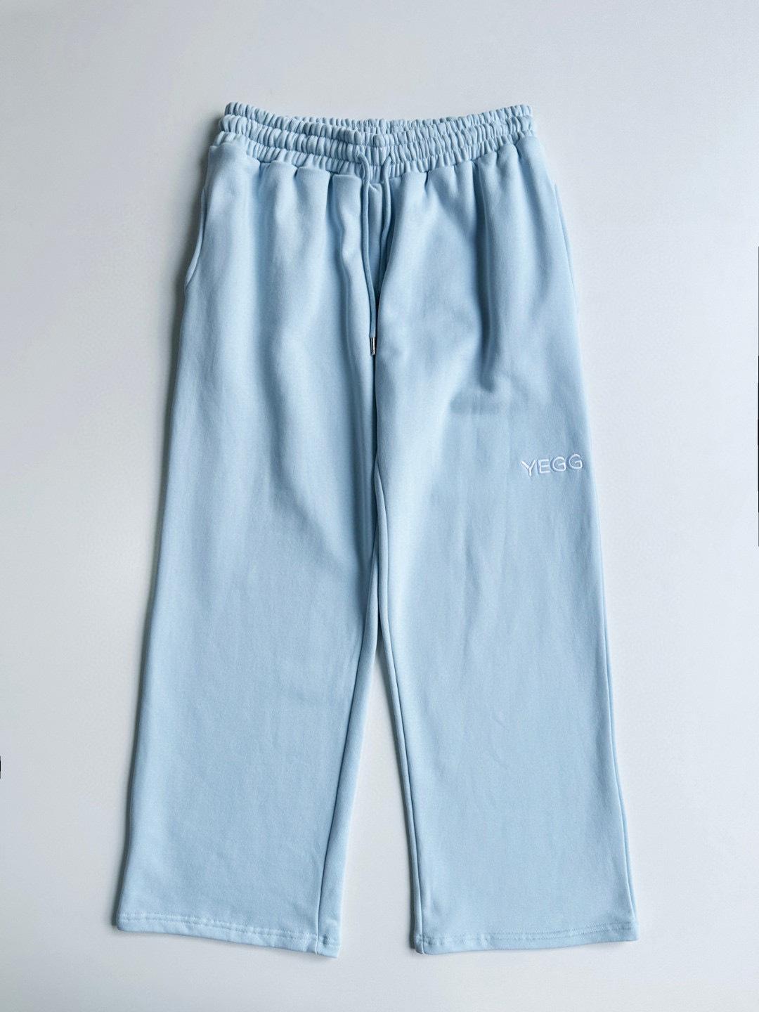 

In-Stock Korean Niche Daohun Style Cute Wing Embroidered Casual Sweatpants One Size світло-синій колір