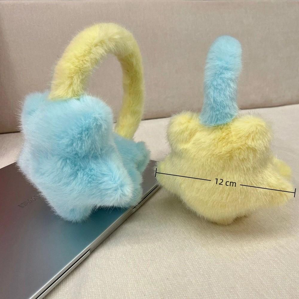 Warmth Contrasting Ear Warmers Fluffy Headset Ear Cover Winter Women's Earmuffs  Outdoor Activities