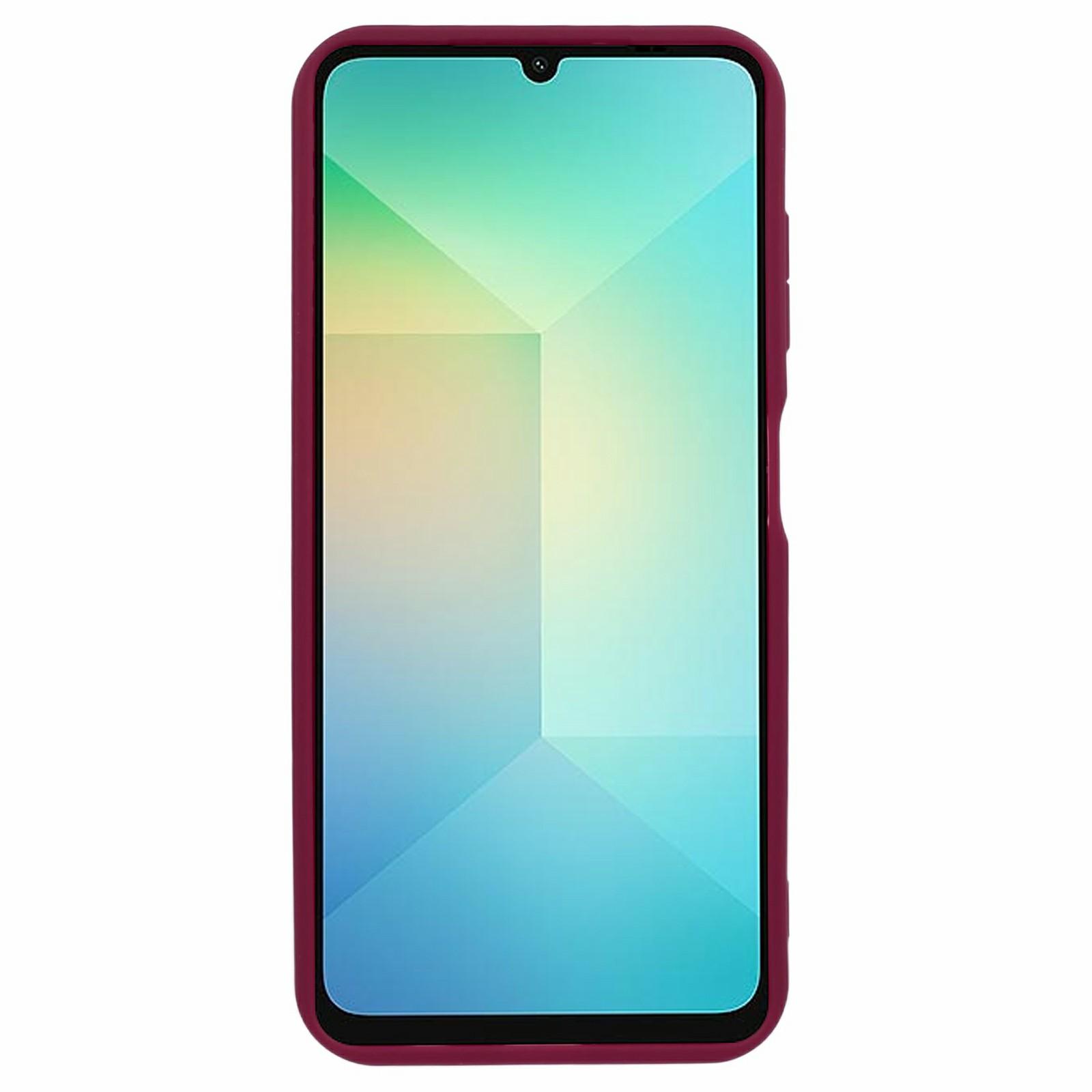 

For Samsung Galaxy A06 5G Case Grooved Design TPU Anti Slip Phone Cover Brown