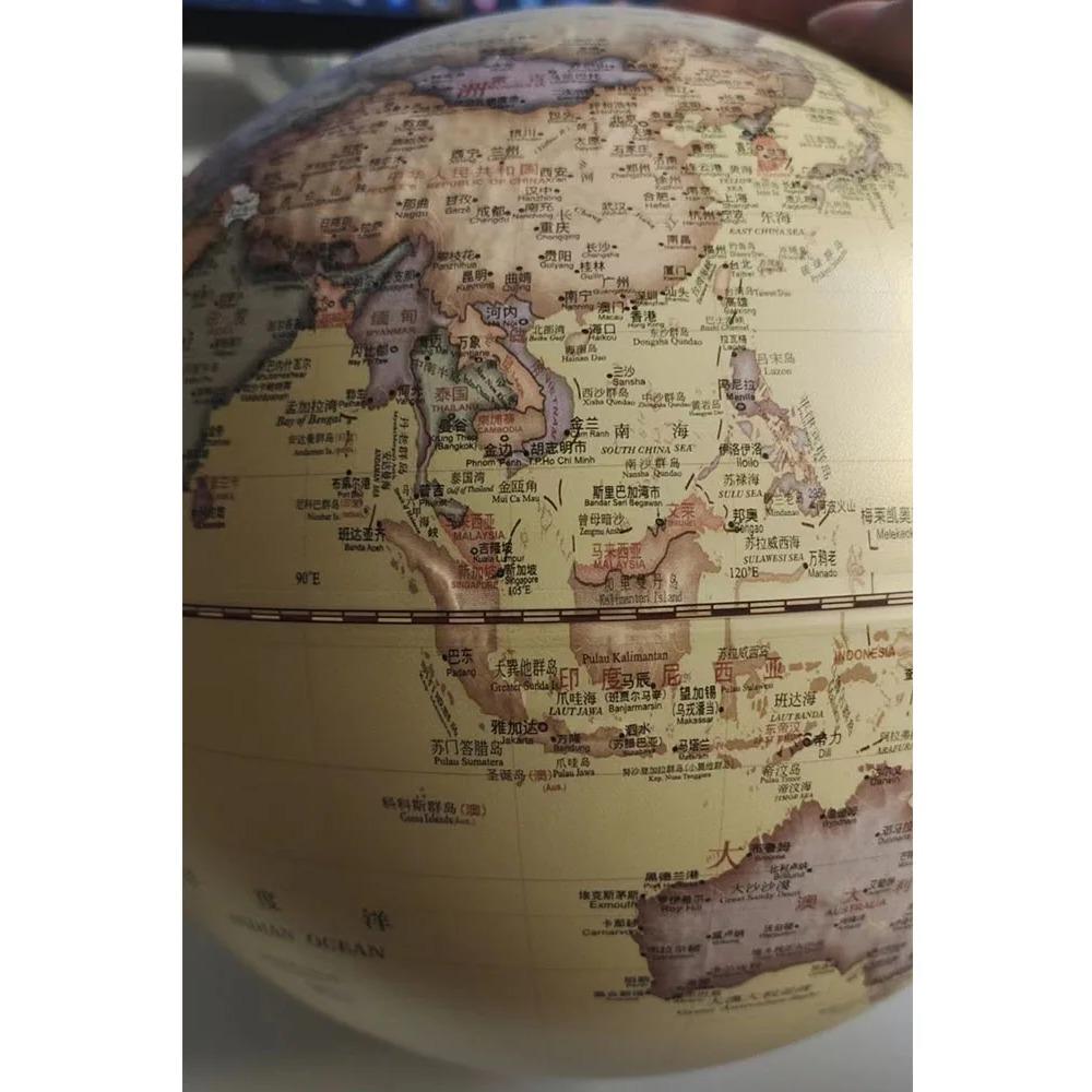 20/25/32cm retro LED mapa světa, zeměkoule, 360stupňová otočná mapa světa, v angličtině a čínštině, stolní dekorace, stolní lampa