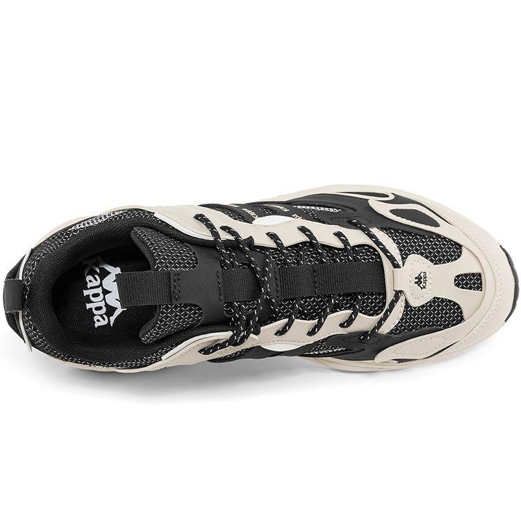 Kappa Comfortable Versatile Shock Absorbing Non-Slip Wear-Resistant Low-Top Dad Shoes Unisex Sneakers Black K0CZ5MC89-990A