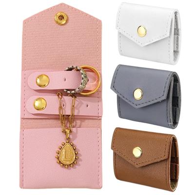 Pu Jewelry Storage Bag Multi-Functional Jewelry Roll Case High-Quality Travel Gift For Earrings Rings Necklaces Women Girls