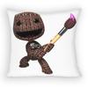 Funny LBP Sackboy Cartoon Style Pillow Case Antidustmite Pillowcase Invisible zipper silky short plush Sofa cushion cover