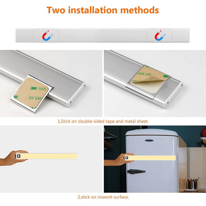 Smart PIR Motion Sensor LED Night Light Bedside Lamp With Magnetic USB Charging Wall Lamps Bedroom Cabinet Kitchen Lighting 20CM