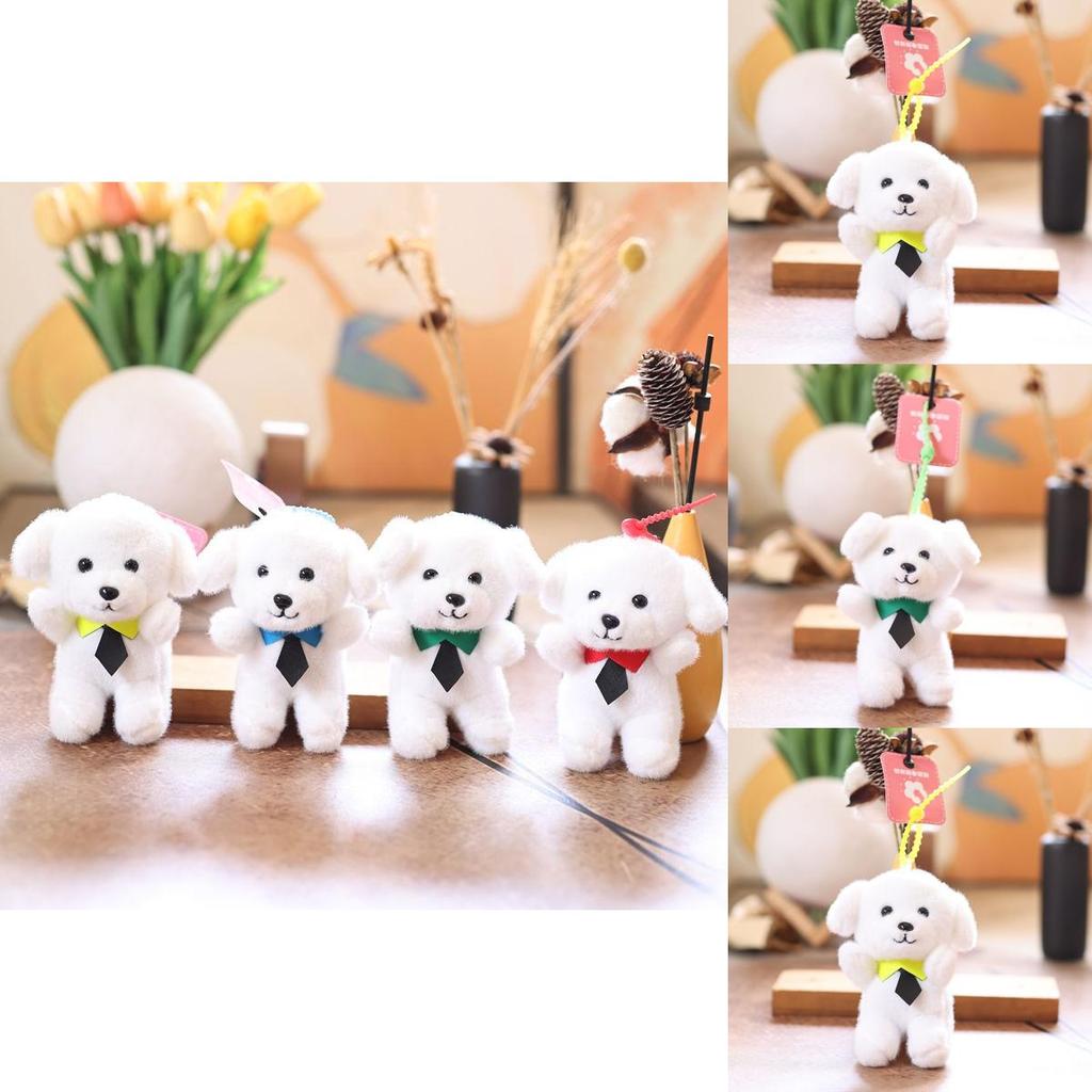 Adorable Dog Plush Toy With Pp Cotton Filling For Bags And Key Holders