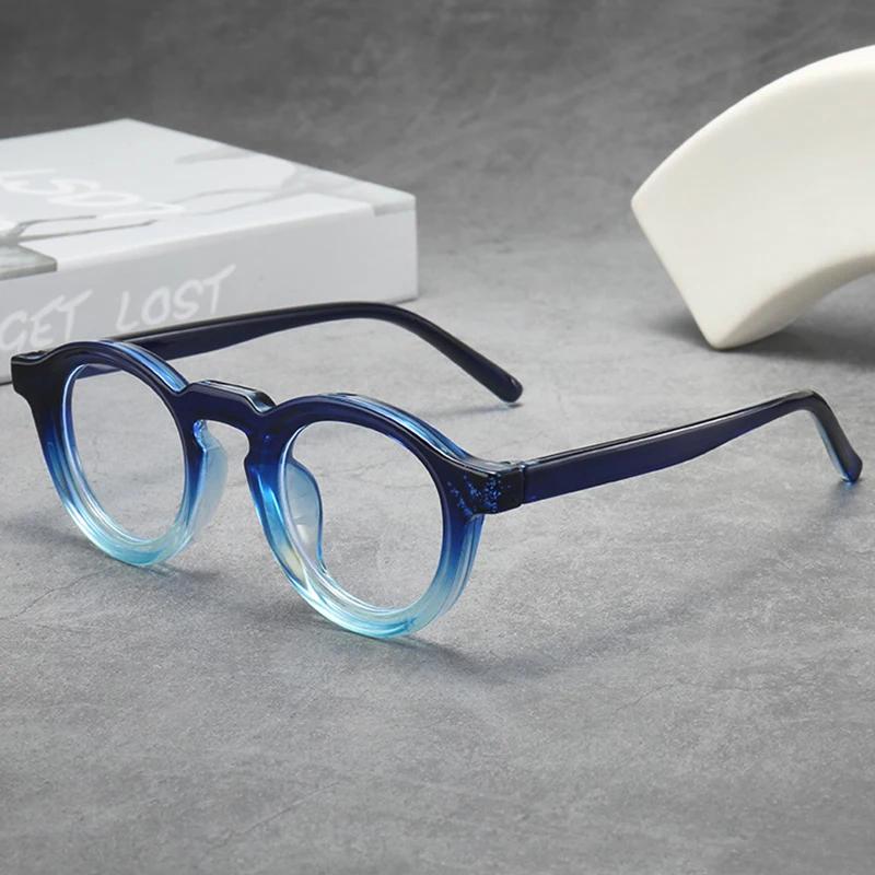  Classic Retro Glasses Frame Men Women Ultralight Round Small Frame Anti Blue Light Transparent Lens Eyeglasses