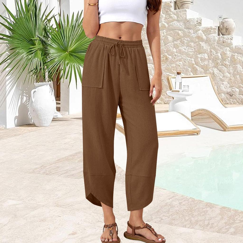 Women's Straight Pants Fashion Casual Pants Nine Point Harlan Pants