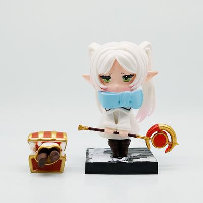 Anime Frieren Q Version Figures Model Magical Elf Statue Desktop Ornaments PC Case Decoration Toys Surprise Gifts Collectible