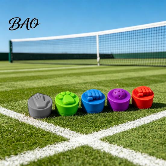 Accessoire de pagaie Poing-Contact 5 Pièces Bouchons d'Extrémité de Raquette en Silicone pour Poignées, Amorti Doux pour la Main et Réduction des Vibrations Bouchons de Pagaies, Universel