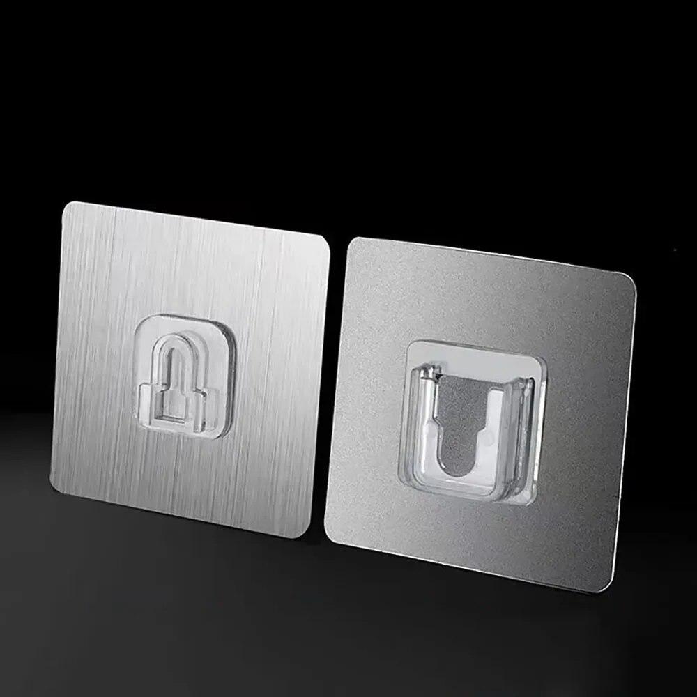 Ganci da parete con fibbia autoadesiva, ganci trasparenti, supporto a ventosa per cucina e bagno