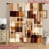 2D flat Photography Backdrop Background Banner Geometric Brown Grid 100% Polyester Family Party Decoration for Bedroom