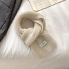 Solid color scarf women's winter versatile knitted warm and cold-proof couple student scarf tide