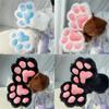 Kawaii Fursuit Katzenpfoten Handschuhe mit Quietscher, Plüsch Tierpfoten Fäustlinge mit Harz Krallen für Cosplay & Bühnenauftritt