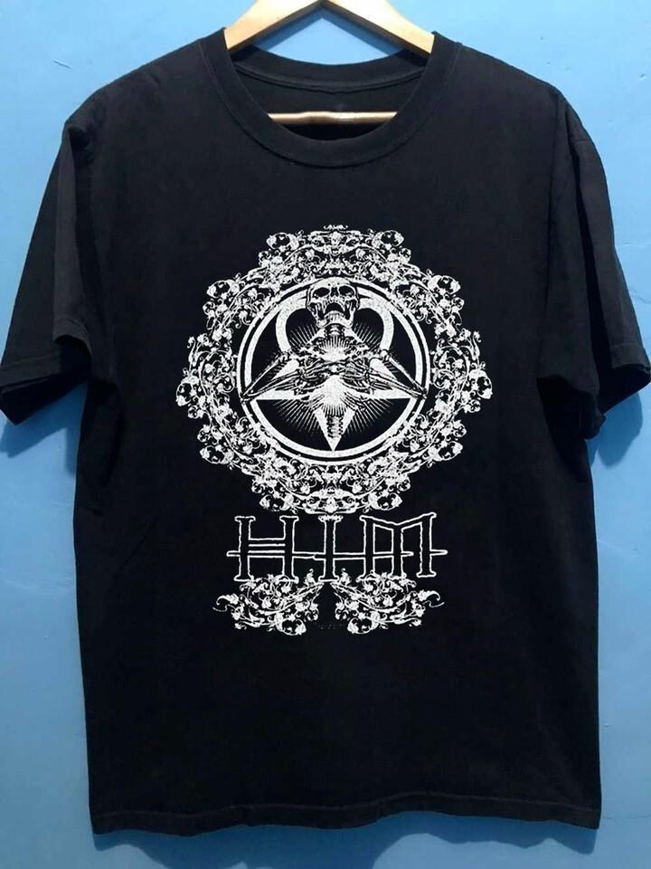 Rare HIM band VTG Short Sleeve Black All Size S-5XL Shirt AM123