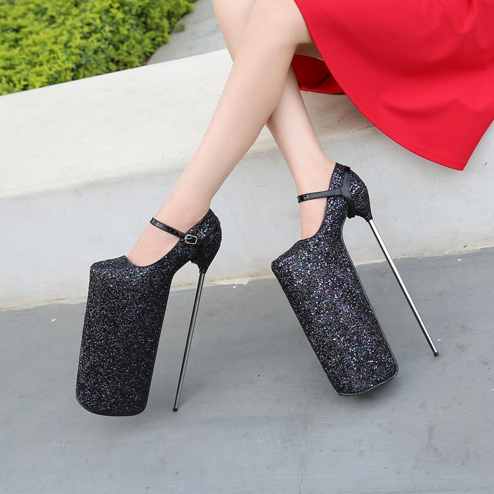 30Cm Heel Waterproof Table High Heels Kuaishou Live Streaming Host Huidong Women's Shoes for