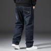 Summer Plus Size Stretch Denim Trousers for Men Loose-Fit Casual Business Long Trousers