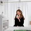 Cartoon Minimalist washable Dirt-Resistant Shower Curtain Shower Head waterproof Polyester Bath Curtain For Home Decor
