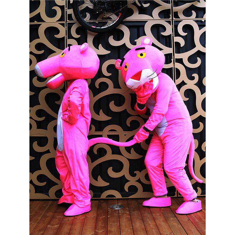 Μασκότ Ροζ Πάνθηρα και στολή Cosplay