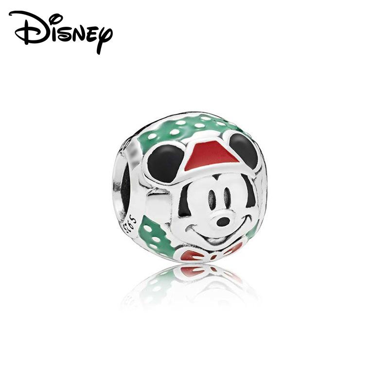 Disney 925 Silber Winnie Puuh Kürbiswagen und Minnie Anhänger Perlen Geeignet für DIY Armband Kann an Familie und Freunde verschenkt werden