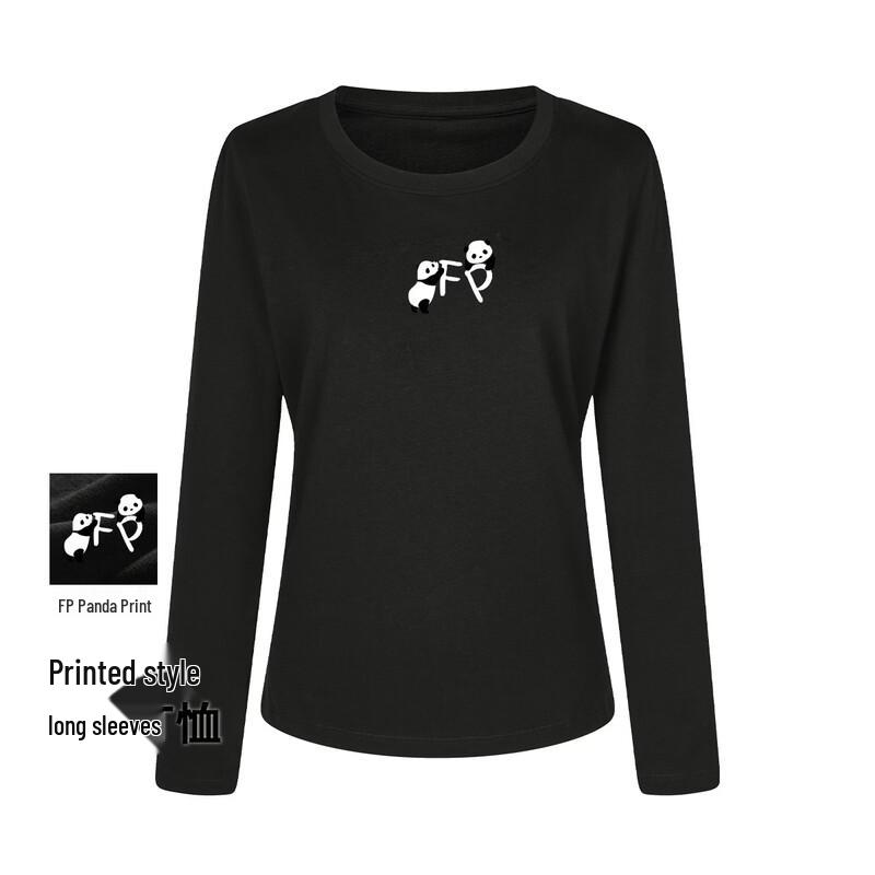 5+ (FivePlus) Cute Panda Print Long Sleeve T-Shirt M
