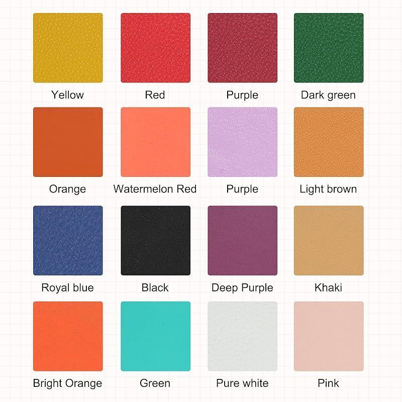 Used [New] uxcell Full Grain Leather Sheet 11.8" x 7.8" Natural Cowhide Fabric for DIY Craft Furniture Office Belt Book Cover Orange 6 Pieces