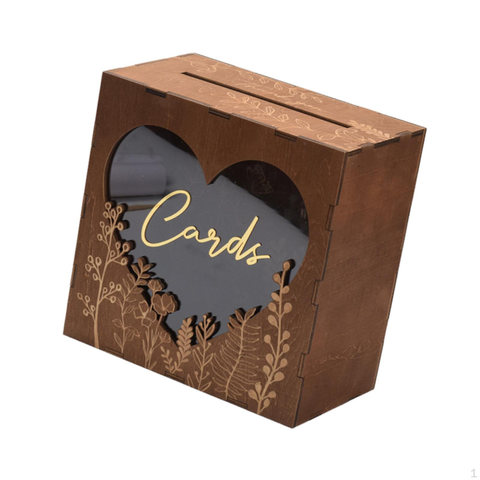 

Свадебная коробка для открыток Рустикальный контейнер Кейс Фермерский дом Подарок Мероприятие Настольное украшение День рождения Помолвка