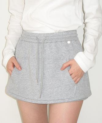 RONRON Front Pocket Skirt Pants Gray
