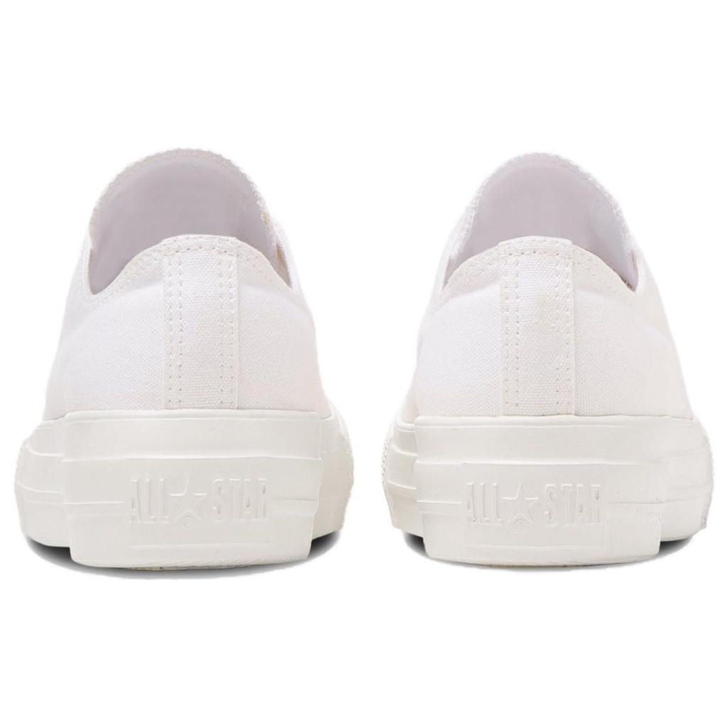 Converse All Star Light Plts Gd Ox Simple Solid Low Top Canvas Shoes Women Sneaker White 31309000