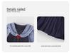 Girls' Striped Sailor Collar Dress with Skirt - Spring 2026 Collection