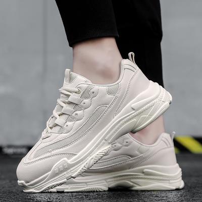 Beige Mesh Designer Shoe for Men Autumn Man Sneakers Fashion Youth Tide Casual Male Shoes Comfort Outdoor Non Slip Concise Style