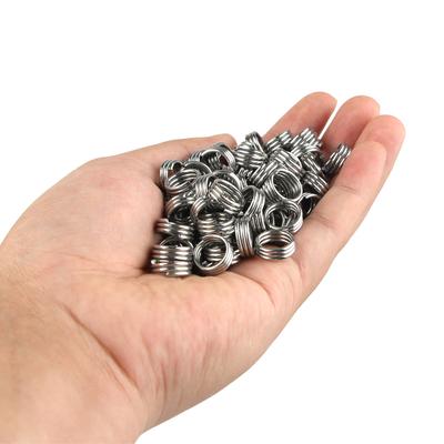 10/50 adet Paslanmaz Çelik Balıkçılık Halka Klipsleri Düz Balıkçılık Fırdöndüsü Düğüm Yem Çift Halka Balıkçılık Halka Klipsleri Güçlü Aksesuarlar