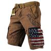 Men's Summer Printed Outdoor Shorts Men's Loose Multi-Pocket Shorts