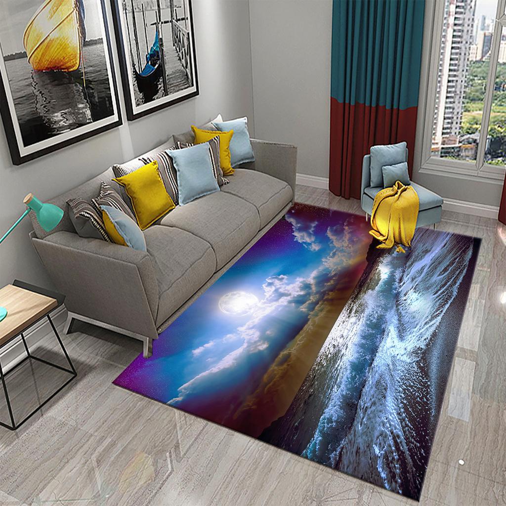 Bathroom Toilet Bedroom Kitchen Living Room Non-slip Floor Mat Sunset Ocean Beach Sky Landscape Rug