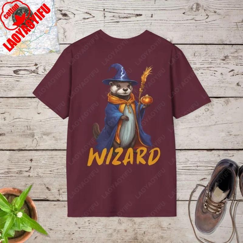

Bank Beaver Wizard DnD Funny RPG D20 Dice Clothing Men Women Creative Nostalgia Tees Cotton All Match Classics Unisex Boy Tshirt 4XL