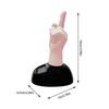 Solar Middle Finger Shakings Toy Car Dashboards Dancing Figure Toy Brown Creative Car Bobbleheads Decorative Ornament
