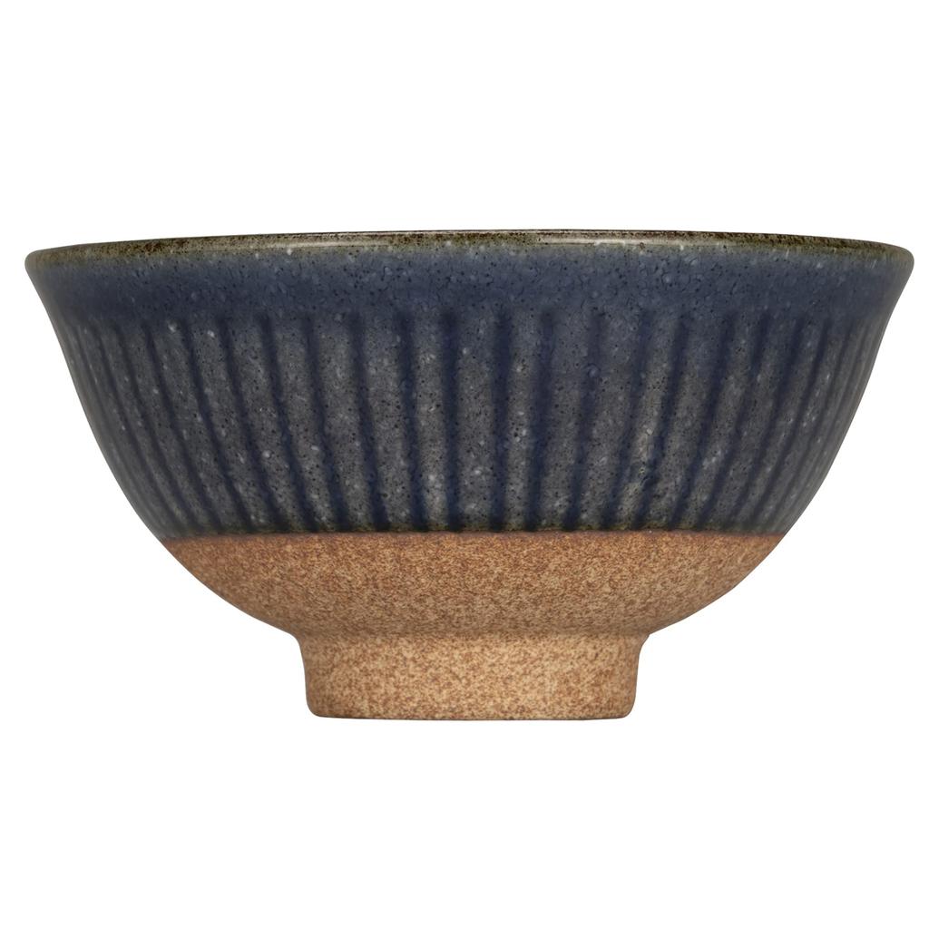Tatara Rice Bowl, Navy Blue, Shaved, Mino Ware, Microwave and Dishwasher Safe, Large, Ohira, Tableware, Suitable for Home or Cafe Use, 020528