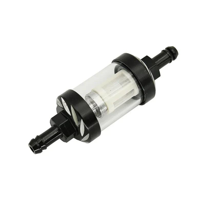CNC 8mm Aluminum Alloy Glass Gas Fuel Gasoline Oil Filter Moto for Dirt Pit Bike 125/140/150/160cc CRF70 90 110 TTR100 110 KLX65