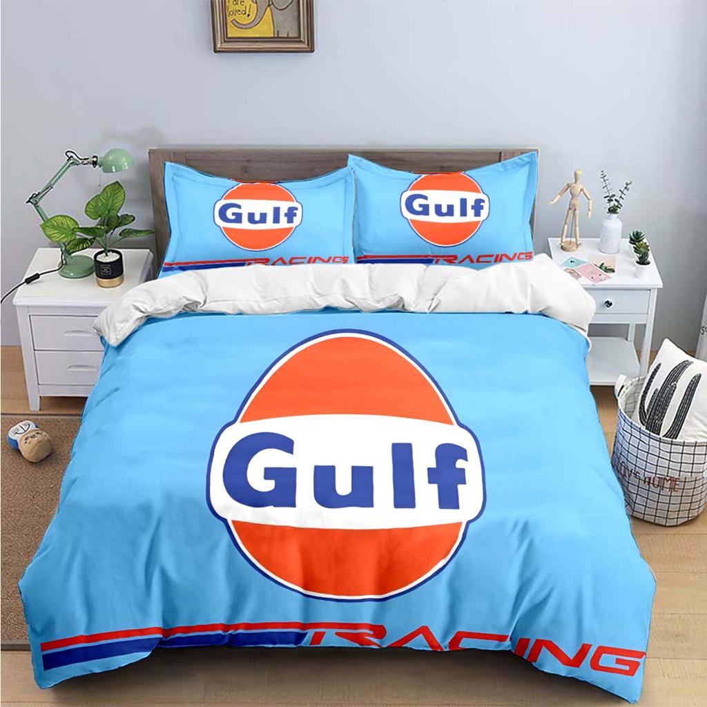 Fashion G-Gulf Racing Pattern Bedding Sets Bed Supplies Set Duvet Cover Comforter Set Bedding Set Luxury Gift