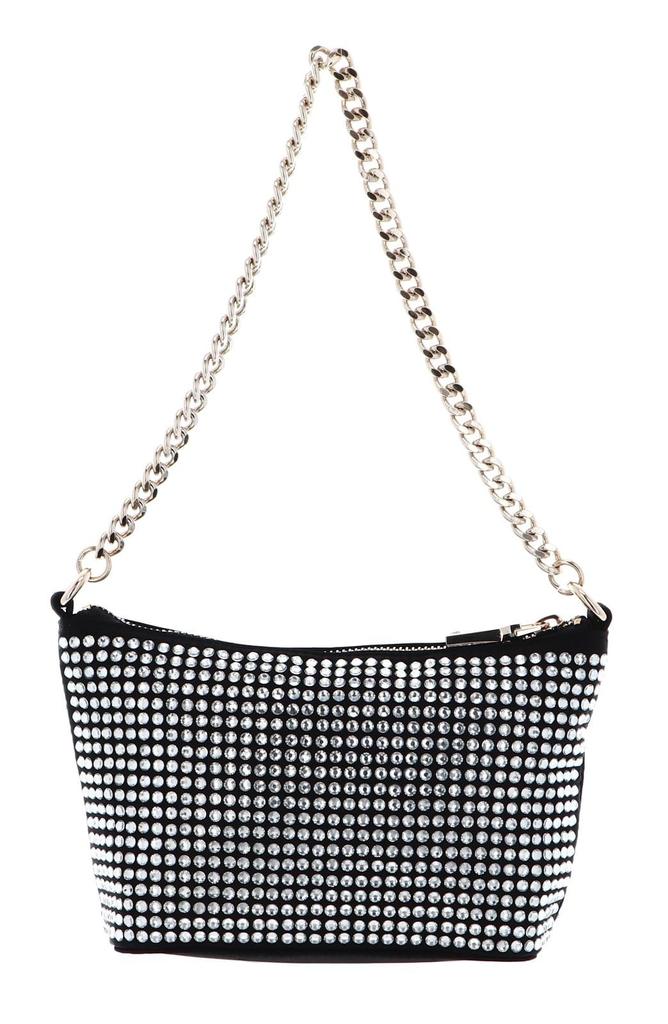 Guess Gilded Glamour Mini Shoulder Black Women's Bag, ZP, Black,