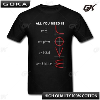 T-shirt Drôle A Ll You Need Is Love Problème de Maths Science Équation Algébrique Géométrique Graphique T-shirts Vêtements Homme Harajuku