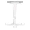 No Punch Unique Shape Hook Rotatable Storage Holder Wall Hanger for Home Bathroom(White )