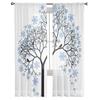 Snow Scenery Of Snowflake Trees Modern Tulle Curtains For Living Room Bedroom Home Kitchen Window Sheer Curtains