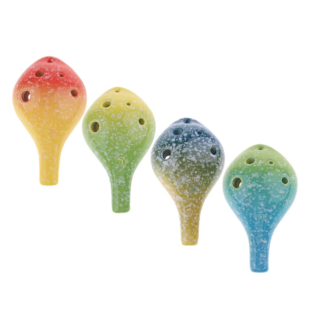 Ocarina Alto 6 Trous Céramique Clé de Do Instrument de Musique Cadeau Ocarina en Poterie pour Débutant Enfants Amis Décor