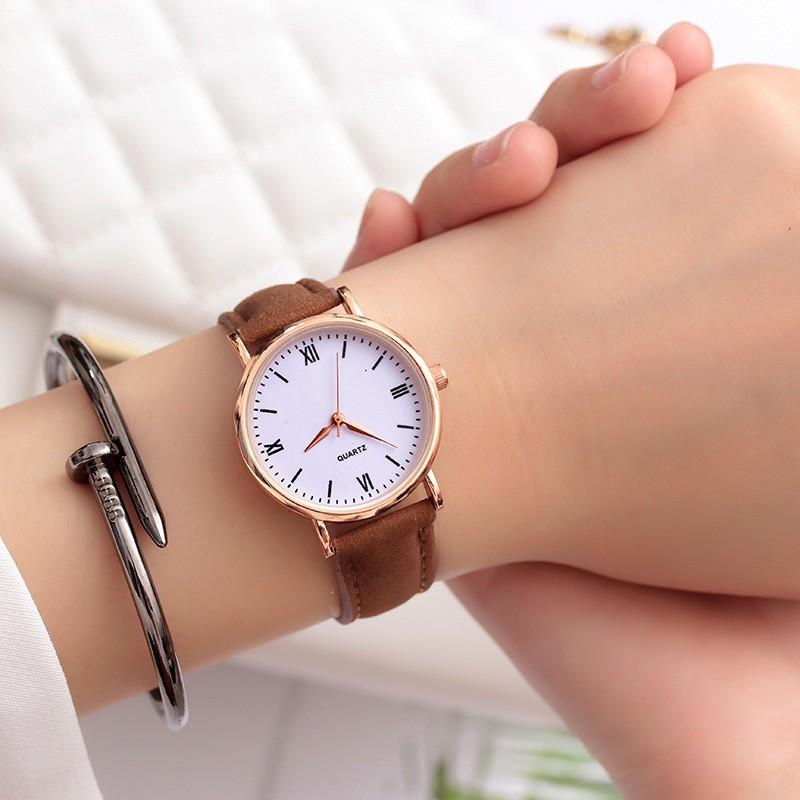Atmospheric Fashion Pink Men'S And Women'S Watches Student Thin Belt Small Dial Small Simple Trend Spring