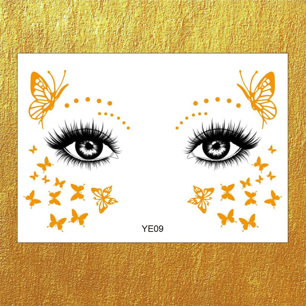 New Style Waterproof & Sweatproof Face Tattoo Stickers for Makeup